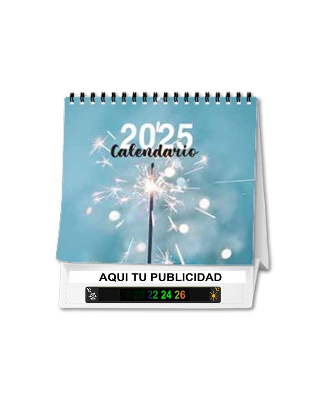 calendario mesa pequeño y termometro