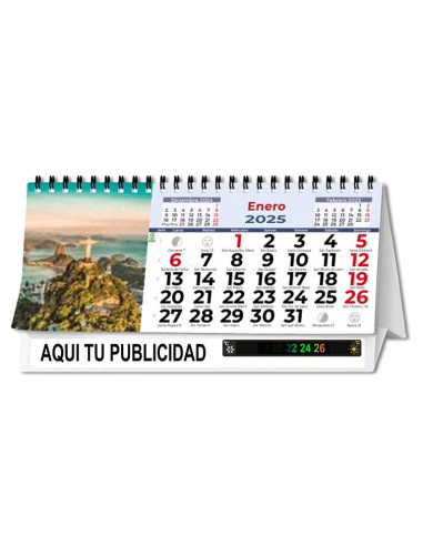 calendario de mesa con termometro