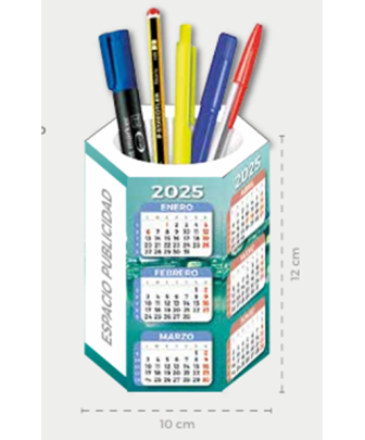 cubilete con calendario