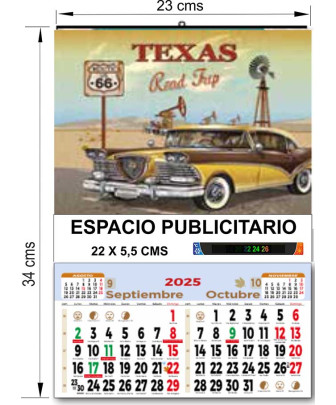 calendario pared 23 y termometro