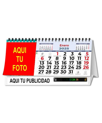 calendario de mesa personalizado con termometro