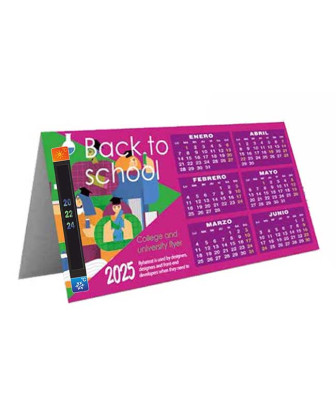 calendario pvc a color canto recto con termometro