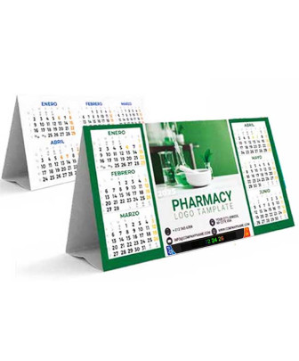 calendario semestral carton personalizado con termometro